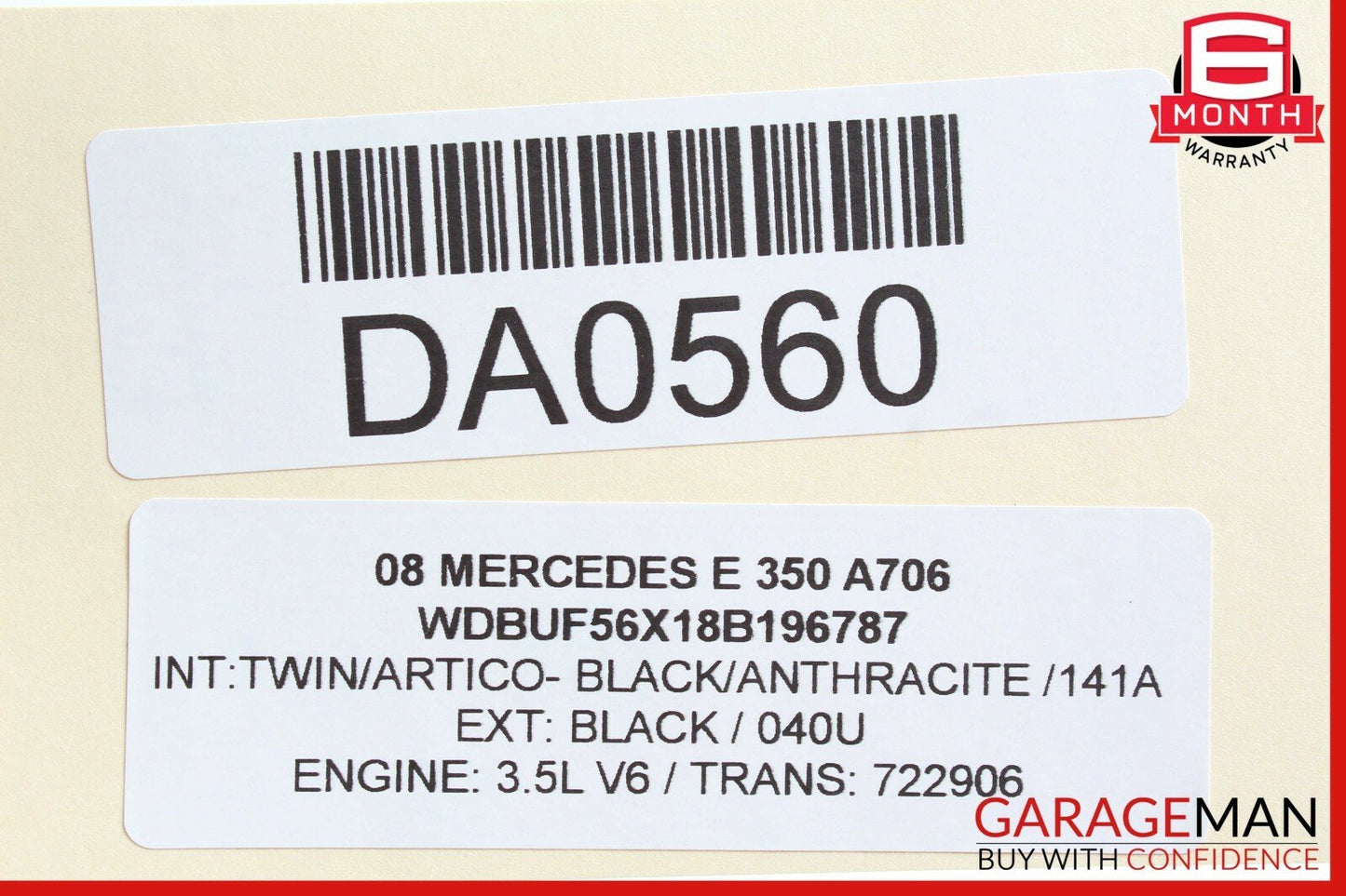 03-09 Mercedes W211 E350 E500 Rear Right Side Exterior Door Handle Gray OEM