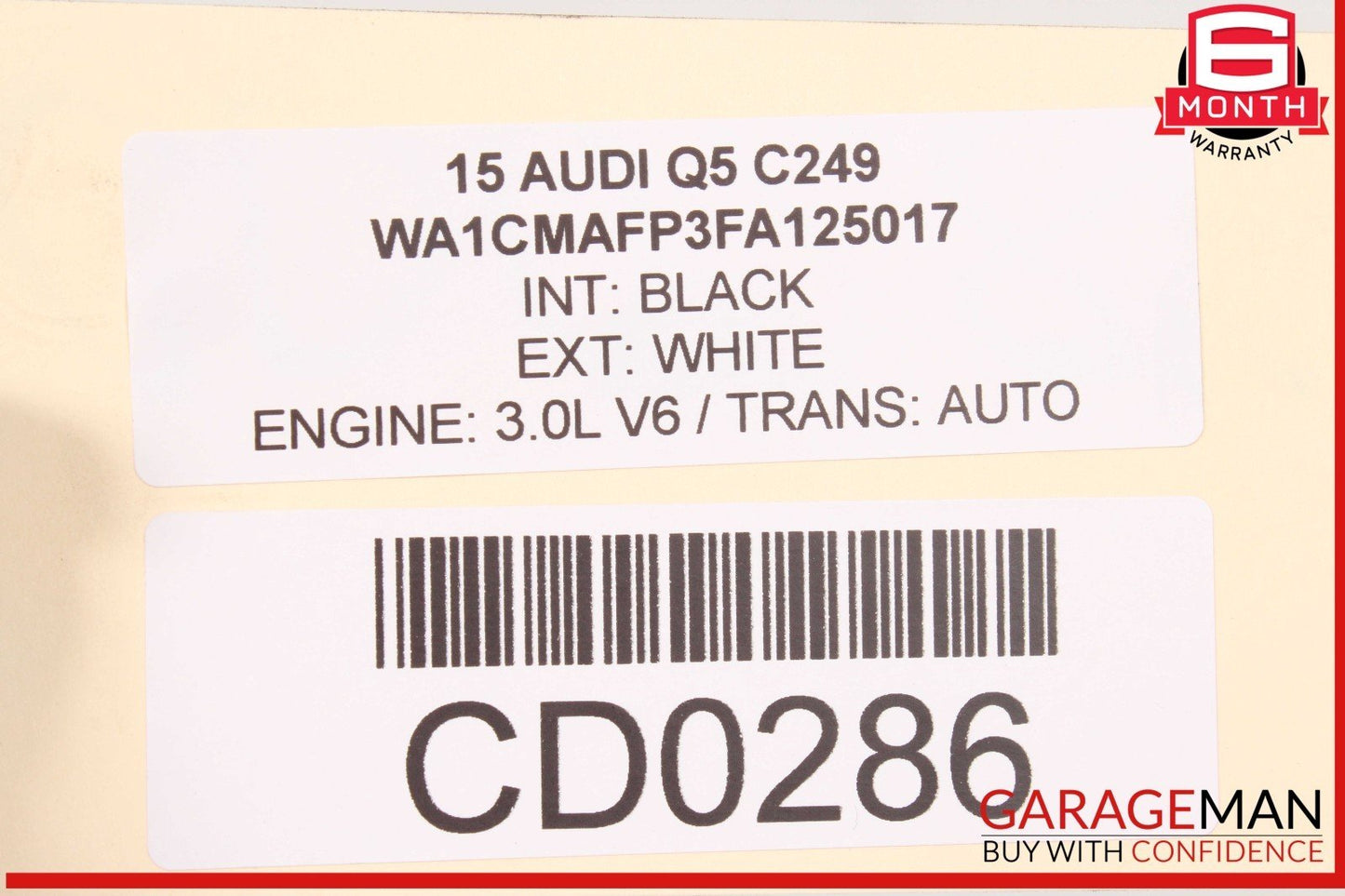 09-17 Audi Q5 SQ5 Front Bumper Reinforcement Impact Bar OEM