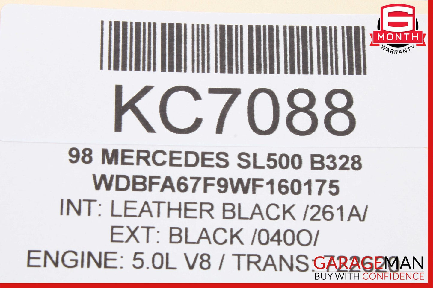 96-02 Mercedes R129 SL500 Right Vacuum Lock Actuator Element OEM