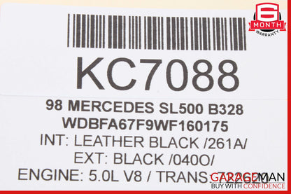 96-02 Mercedes R129 SL500 Right Vacuum Lock Actuator Element OEM