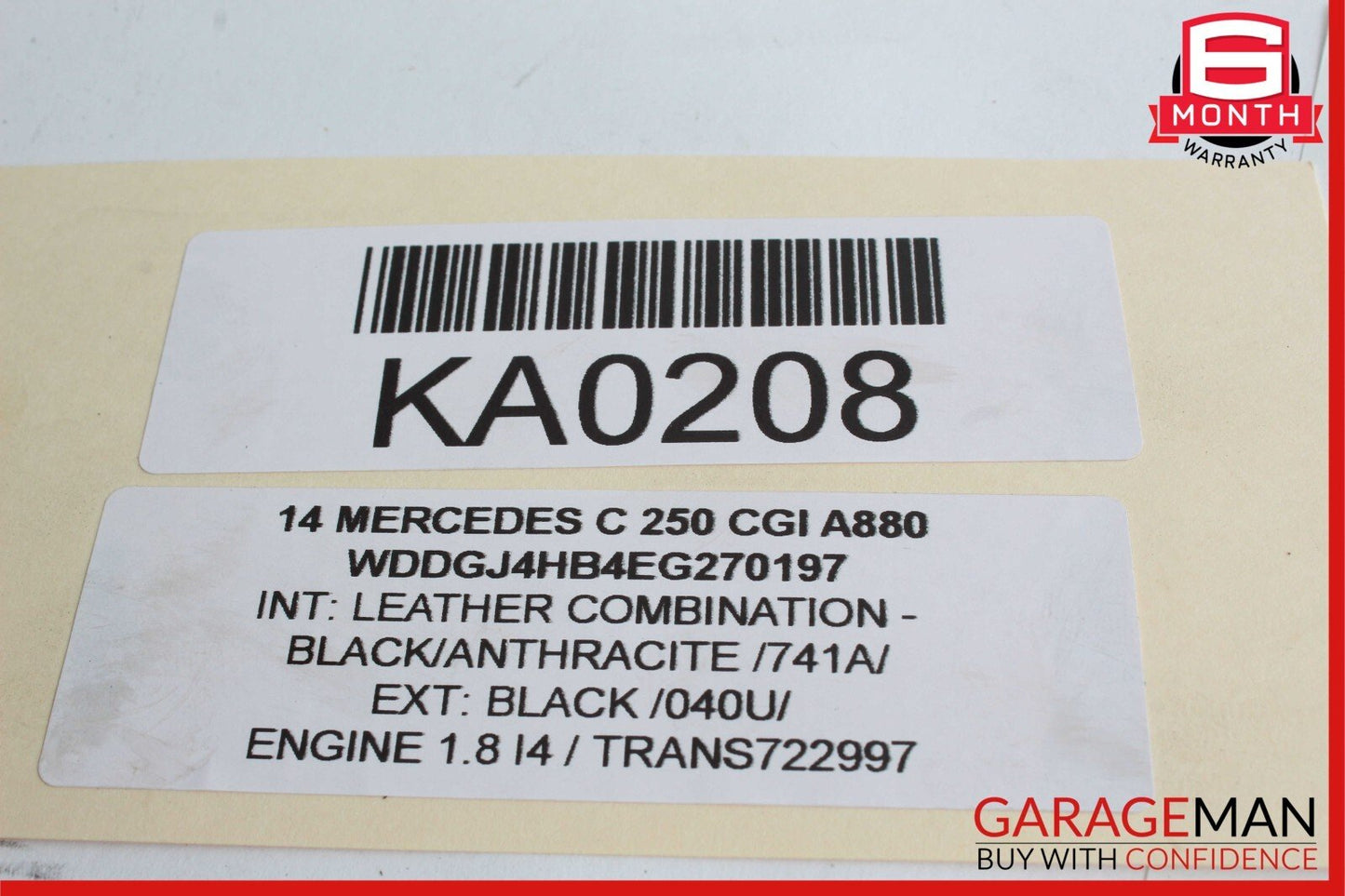 12-15 Mercedes W204 C250 SLK250 1.8L Intercooler Air Cooler Radiator OEM