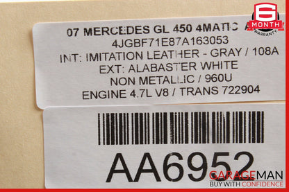 06-12 Mercedes X164 GL450 ML350 Rear AC A/C Heater Climate Control Switch OEM