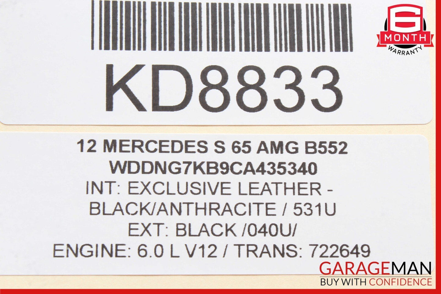 10-16 Mercedes W221 S65 AMG E350 C300 Active Lane Assist Front Camera OEM
