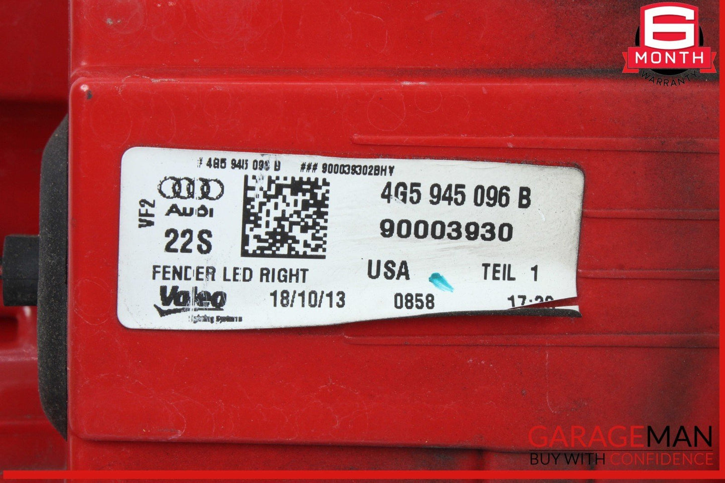 12-15 Audi A6 Rear Right Passenger Side Outer Tail Light Lamp LED 4G5945096B OEM