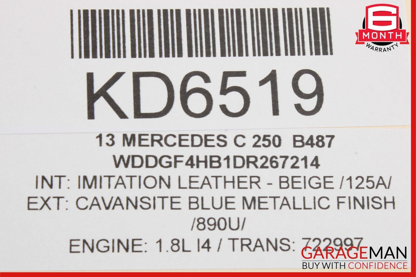 12-15 Mercedes W204 C250 SLK250 1.8L M271 Engine Motor Wire Wiring Harness Assy
