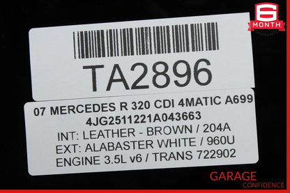 06-12 Mercedes W251 R320 R550 Front Panoramic Pano Sunroof Sun Roof Glass OEM