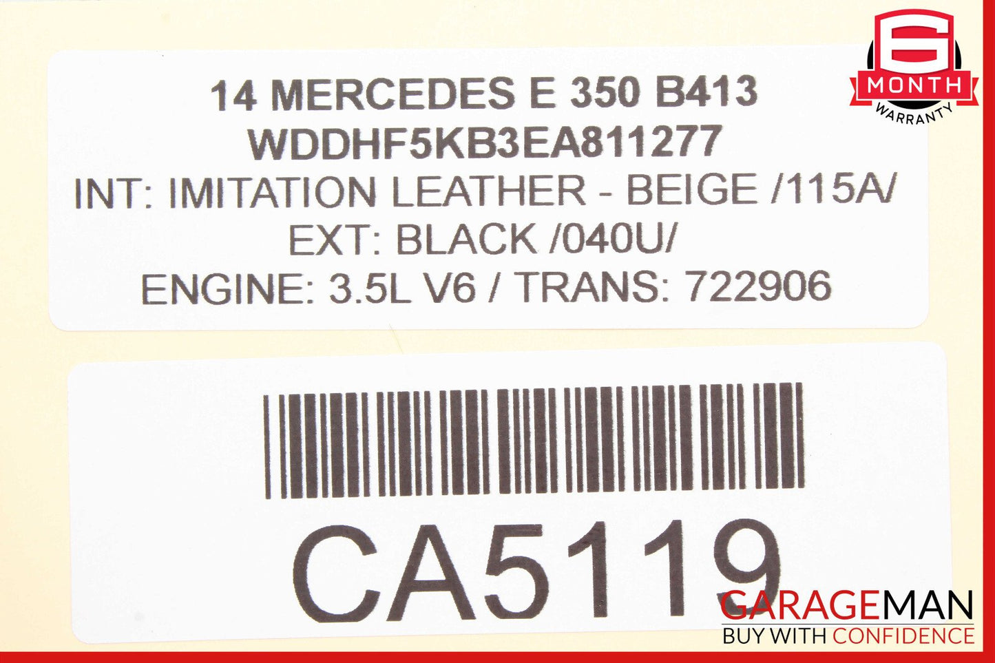 14-16 Mercedes W212 E350 Rear Right Exterior Door Handle Black OEM