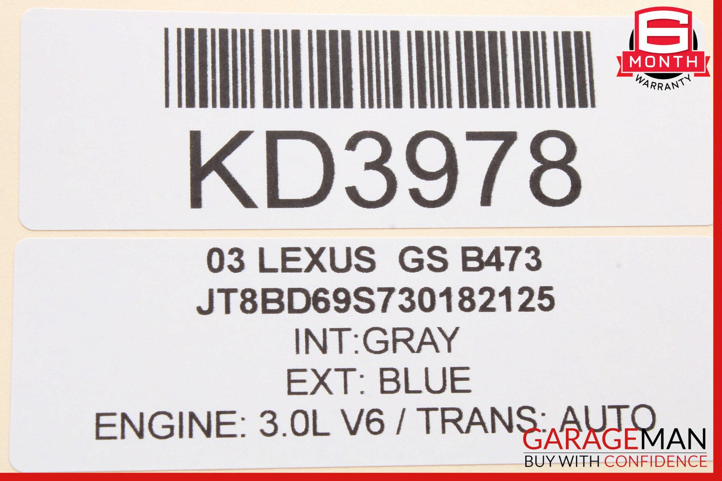 00-05 Lexus GS300 Rear Left Driver Side Exterior Door Handle OEM