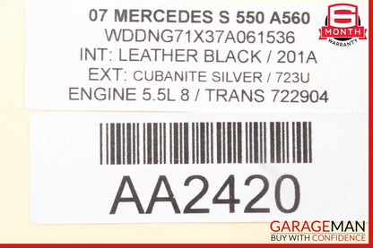 07-14 Mercedes W221 S550 CL550 Right Side Sun Visor Sunvisor Shade Cover Brown