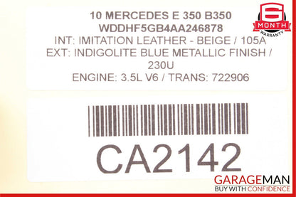 10-13 Mercedes W212 E350 E550 Rear Right Side Exterior Door Handle OEM