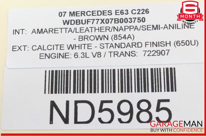 03-11 Mercedes W211 E63 AMG Keyless Go Entry Control Module 2118203985 OEM