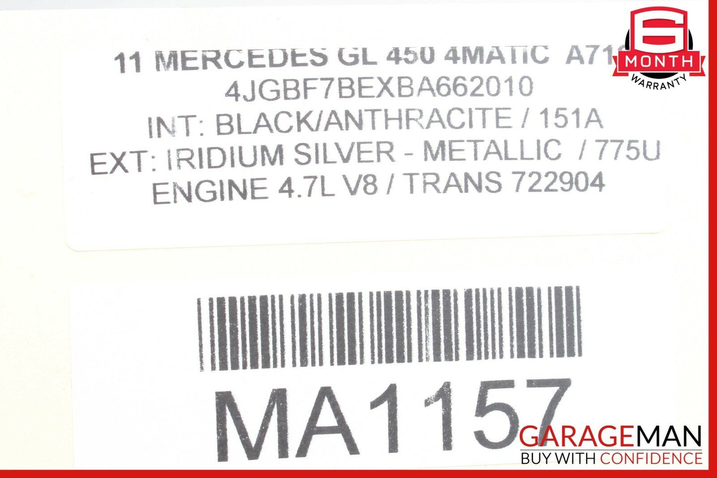 06-13 Mercedes X164 GL450 ML550 Headlight Control Switch Module 1645453504 OEM