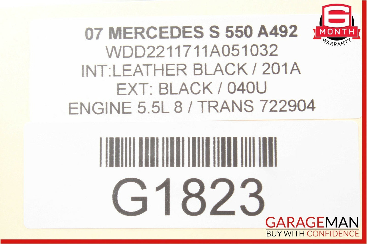 07-09 Mercedes W221 S550 Rear Left / Right Side Door Control Module Unit OEM