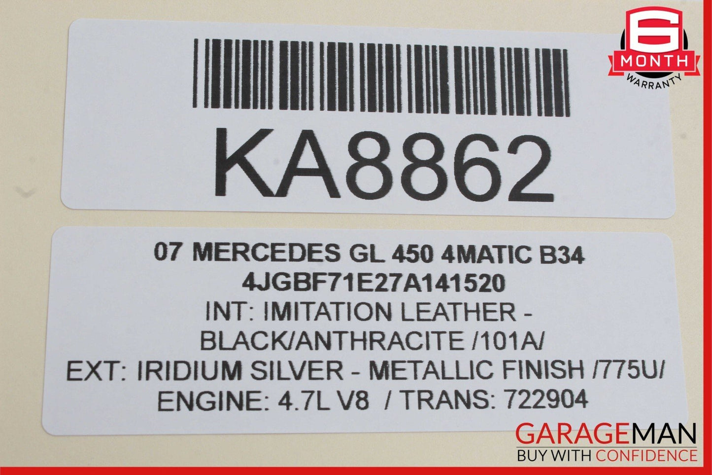 06-13 Mercedes GL450 ML500 R350 Front Right Side Exterior Door Handle Silver