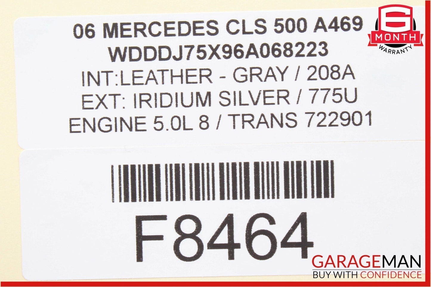 06-11 Mercedes W219 CLS500 Rear Right Passenger Door Window Regulator Motor