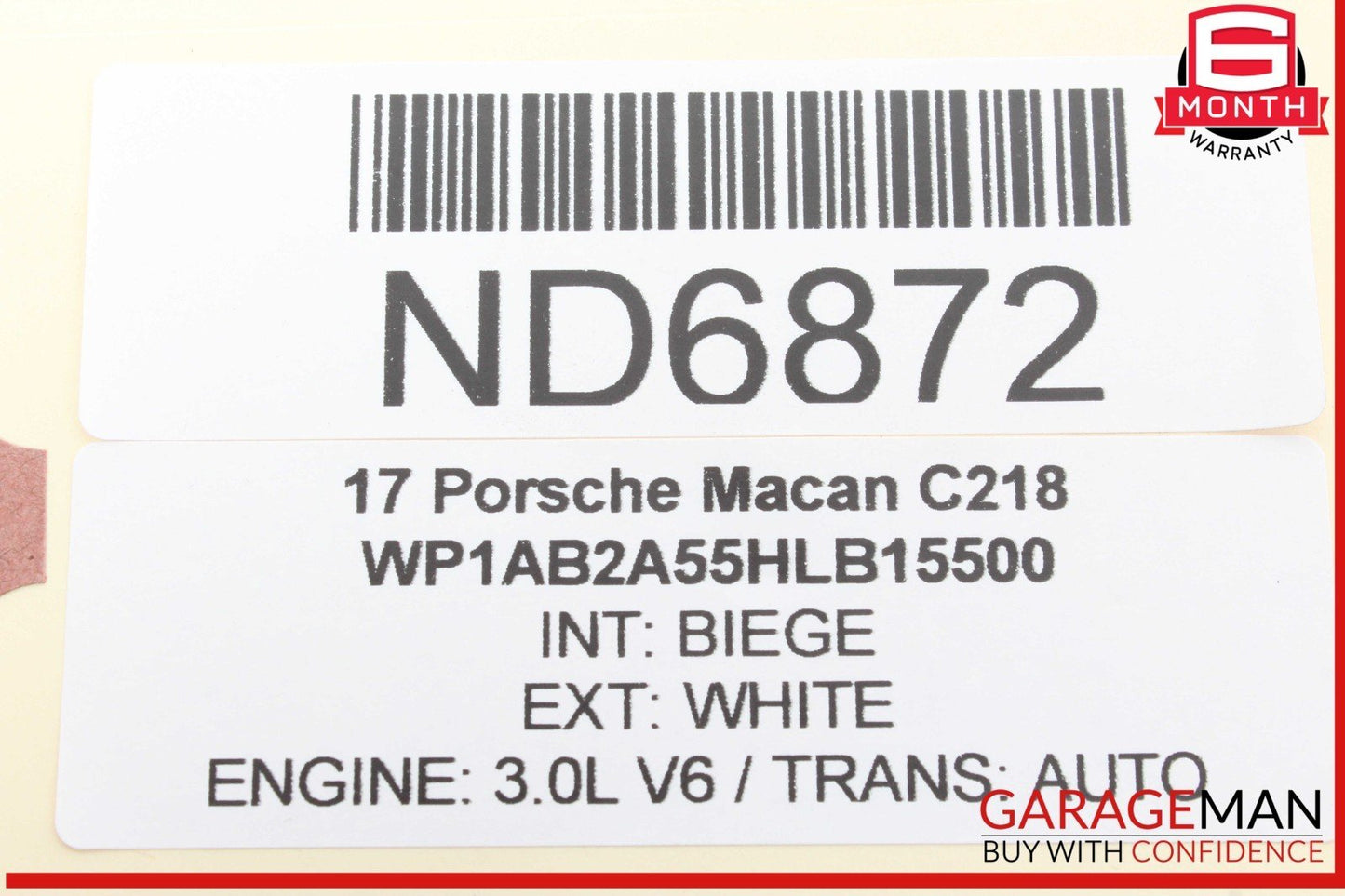 15-24 Porsche Macan 95B Rear Right Passenger Side Door Window Regulator Motor