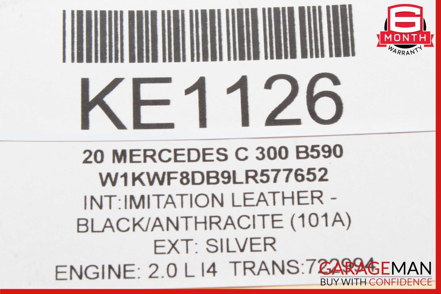 15-20 Mercedes W205 C300 C350 Front Right Side Sunvisor Sun Visor Shade Cover