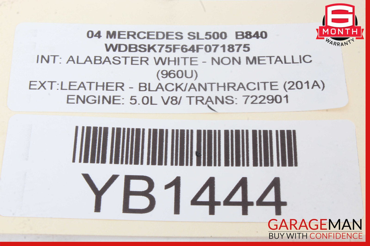 03-06 Mercedes R230 SL500 SL55 AC A/C Air Conditioning Compressor 0012300211 OEM