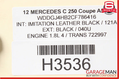 08-15 Mercedes W204 C250 C300 Rear Trunk Lid Tailgate Release Open Handle OEM