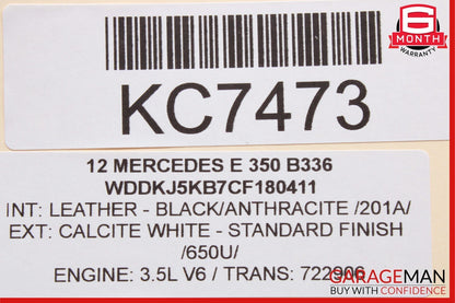 10-13 Mercedes W207 E550 E350 Rear Right Passenger Side Inner Tail Light Lamp