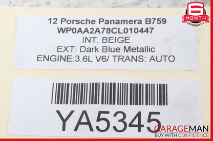 11-16 Porsche Panamera 970 3.6L Engine Coolant Hose Tube Pipe OEM