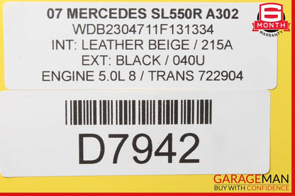 06-09 Mercedes R230 SL550 CLS63 AMG Communication Control Module 2198200926 OEM