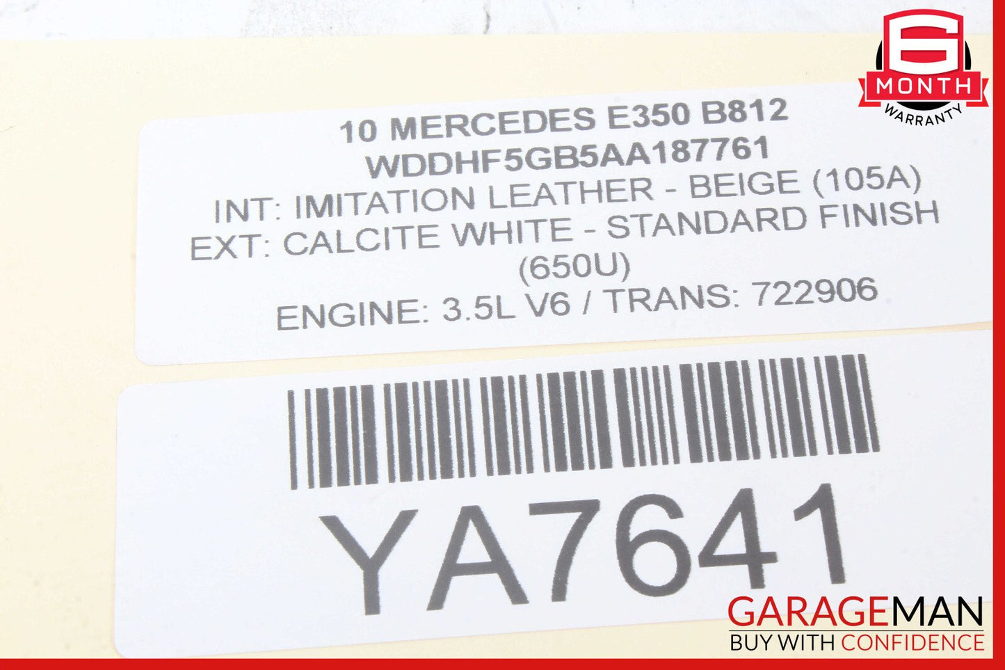 10-13 Mercedes W212 E350 E550 E63 AMG Sedan Rear Left Side Inner Tail Light Lamp