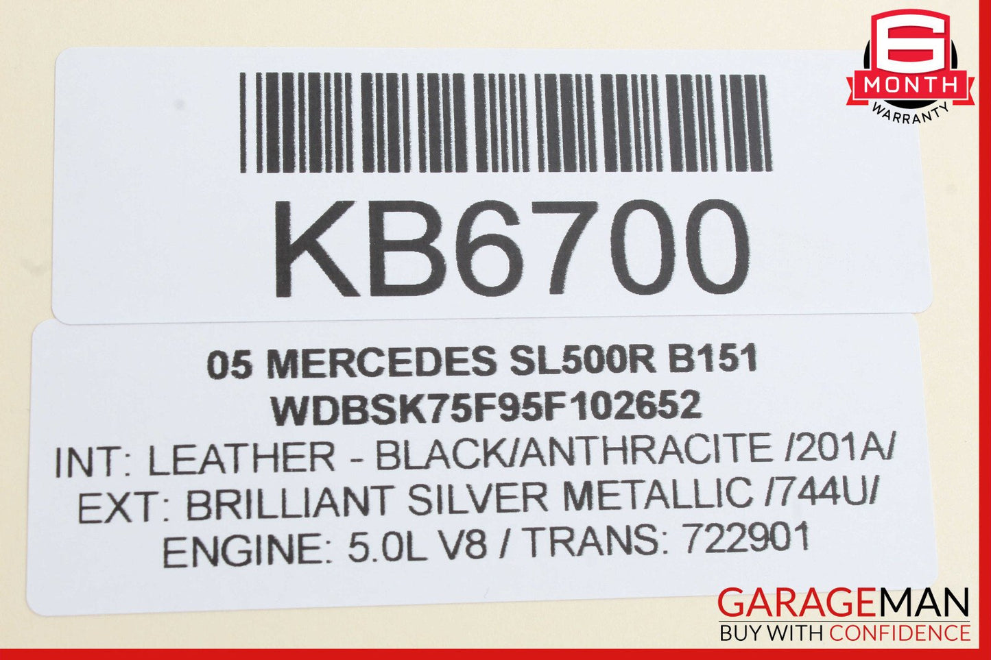 03-08 Mercedes R230 SL500 Rear Left Seatbelt Speaker Luggage Retractor Assembly