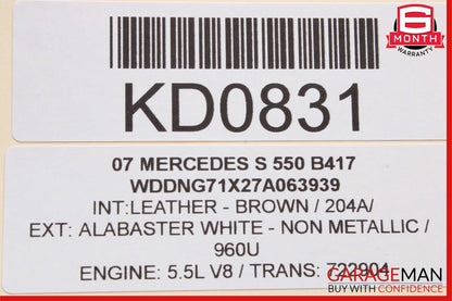 07-13 Mercedes W221 S550 S65 AMG Front Right Passenger Under Seat Control Module