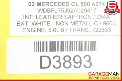 00-09 Mercedes W215 CL500 Front Right / Left Seat Control Valve Block Module OEM