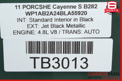 11-17 Porsche Cayenne 958 Rear Left Side Door Window Auto Glass Clear