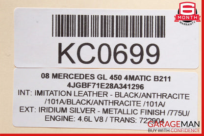 07-16 Mercedes X164 GL450 GL350 GL320 Rear 3rd Third Row Seat Motor 1648202342