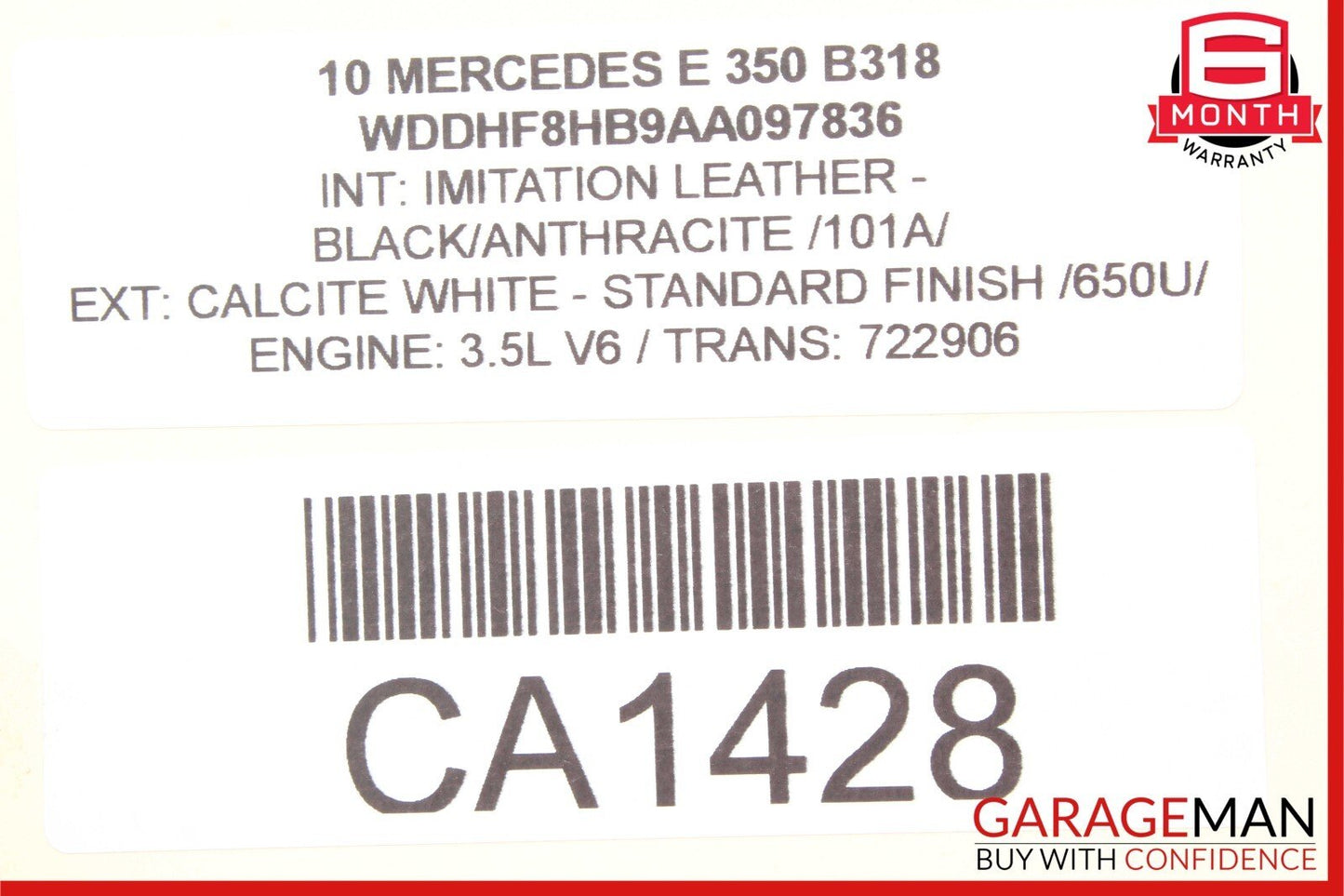 06-13 Mercedes W212 E350 Right Side Engine Motor Cylinder Head Valve Cover OEM