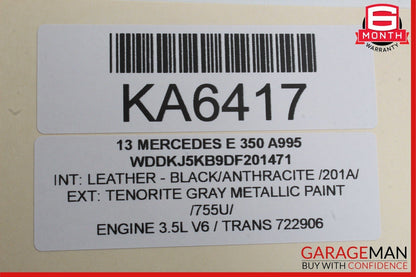 10-16 Mercedes E550 E350 Coupe Rear Right Side Door Window Regulator Motor