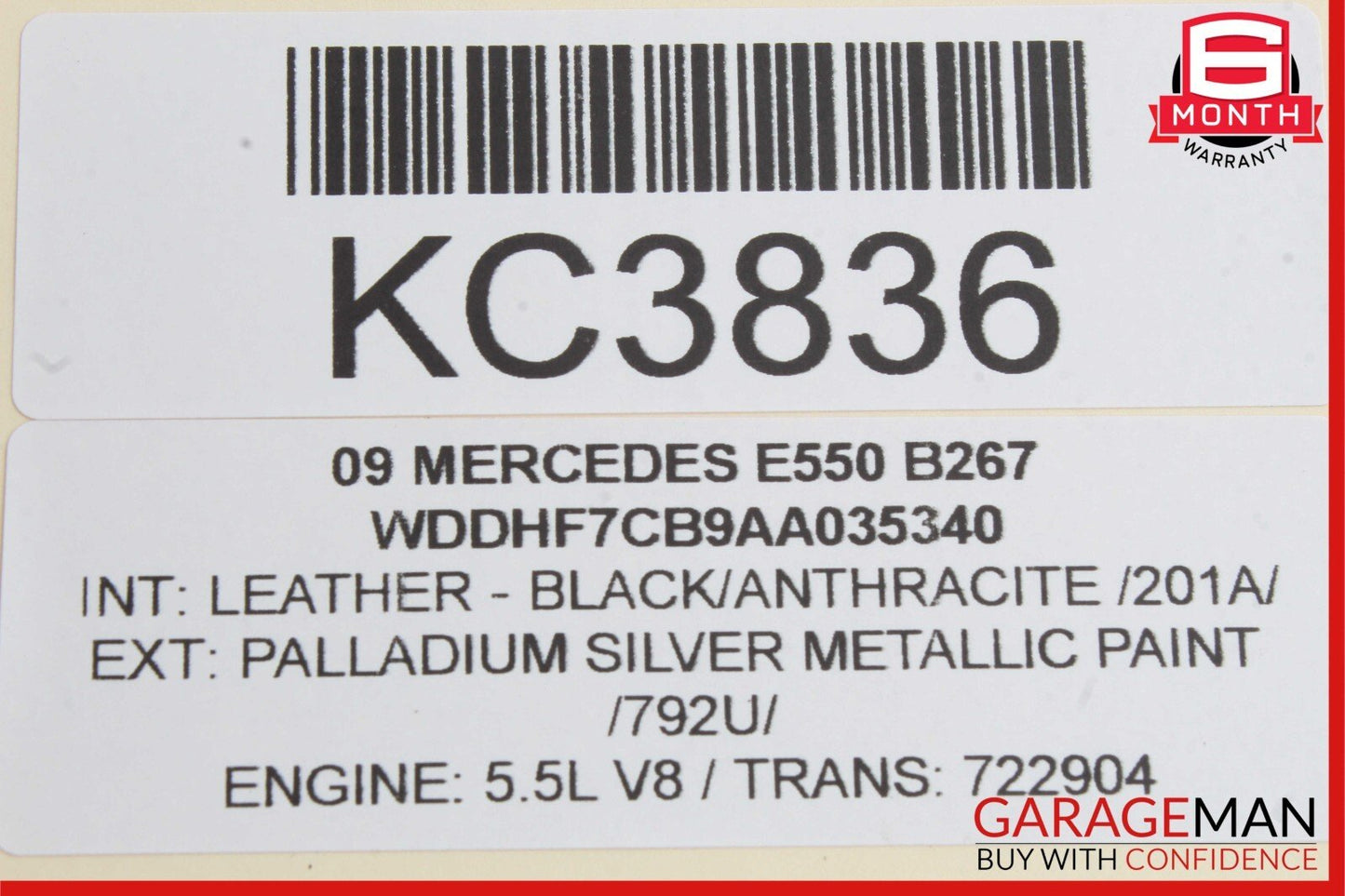 03-09 Mercedes W211 E550 Rear Right Passenger Side Door Lock Latch Actuator