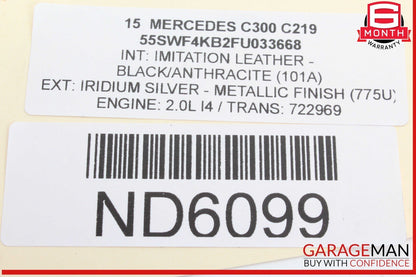 15-20 Mercedes-Benz C300 W205 Rear Fuse Relay Box Module 2059068501