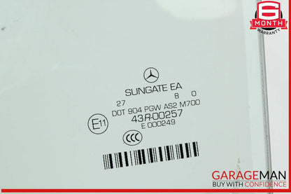 07-13 Mercedes W221 S400 S550 S600 Rear Left Side Door Window Auto Glass OEM