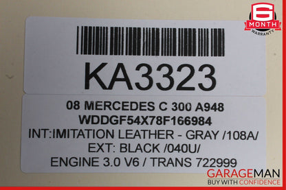 08-11 Mercedes W204 C300 Rear Left Driver Side Exterior Door Handle Black OEM