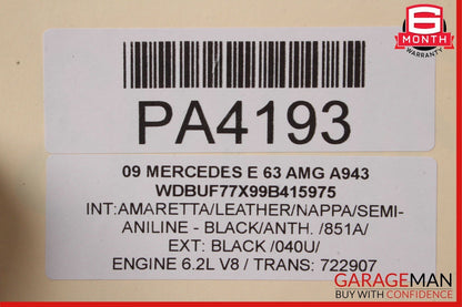 07-11 Mercedes W211 E63 CLS63 AMG Rear Prop Propeller Drive Shaft Driveshaft RWD