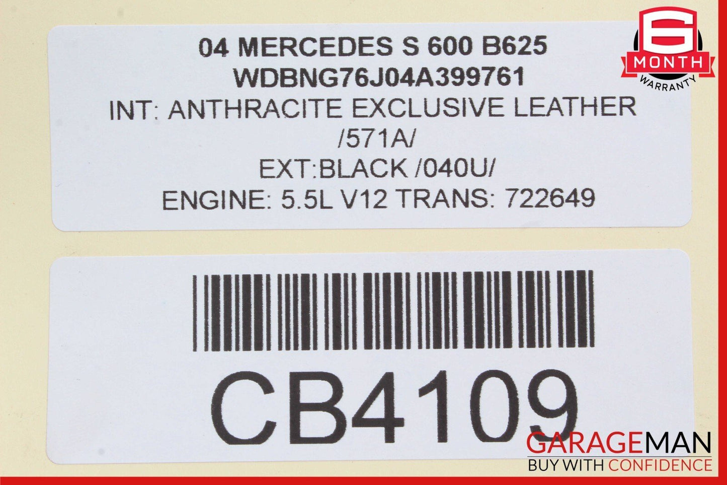 03-06 Mercedes W220 S600 CL600 Exhaust Muffler Quad Tips Right Side OEM