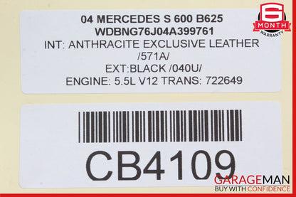 03-06 Mercedes W220 S600 CL600 Exhaust Muffler Quad Tips Right Side OEM