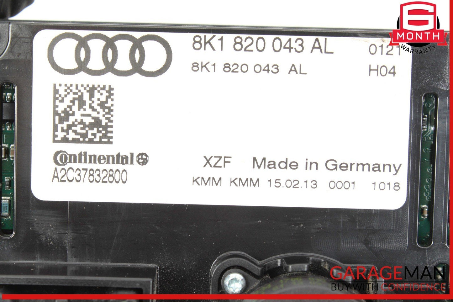 13-17 Audi Q5 A4 A5 Front A/C AC Climate Control Switch Panel Assembly OEM
