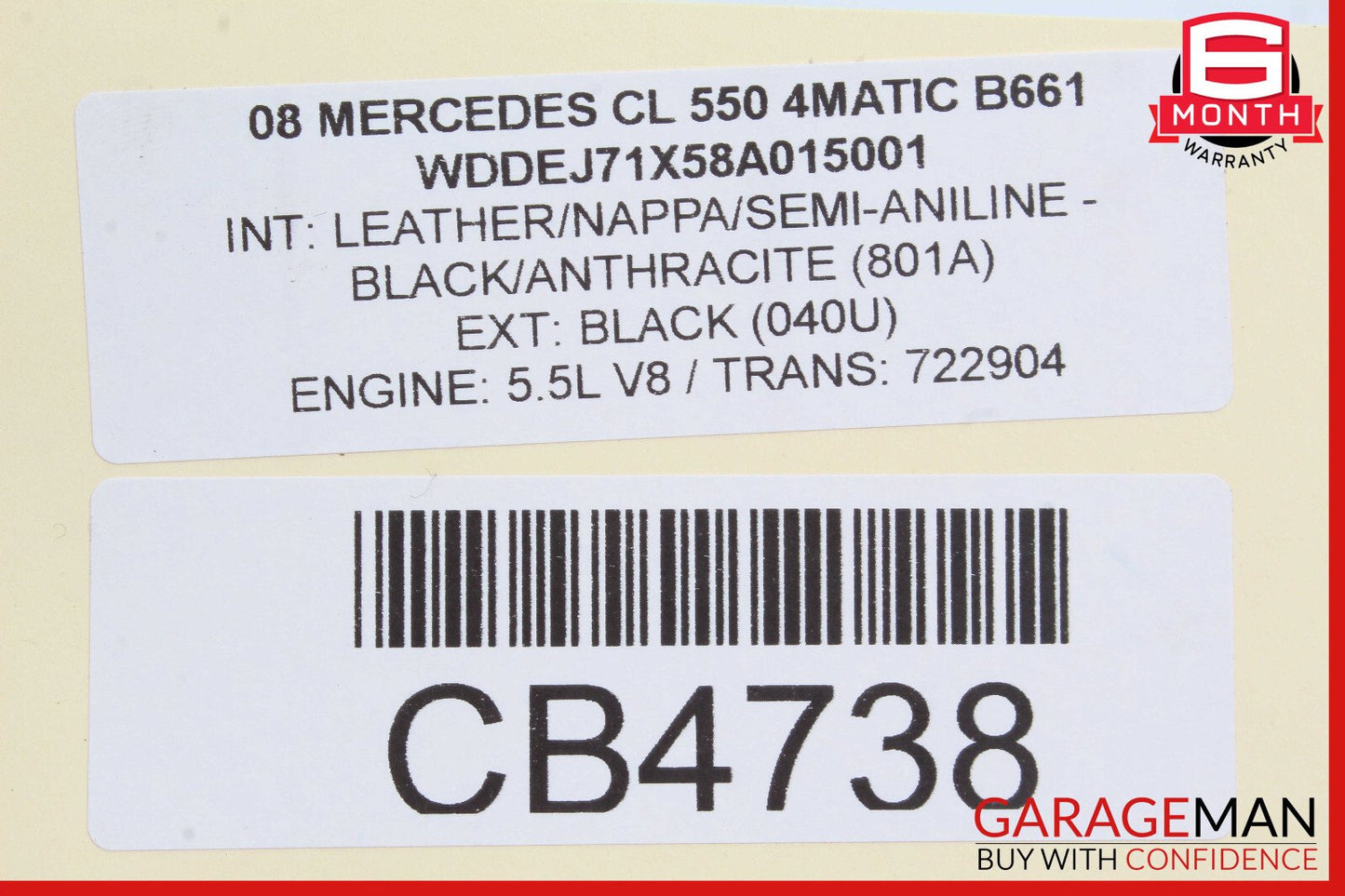 06-14 Mercedes S550 CL550 ML450 GL320 Front Right Side Seat Air Bag Airbag SRS