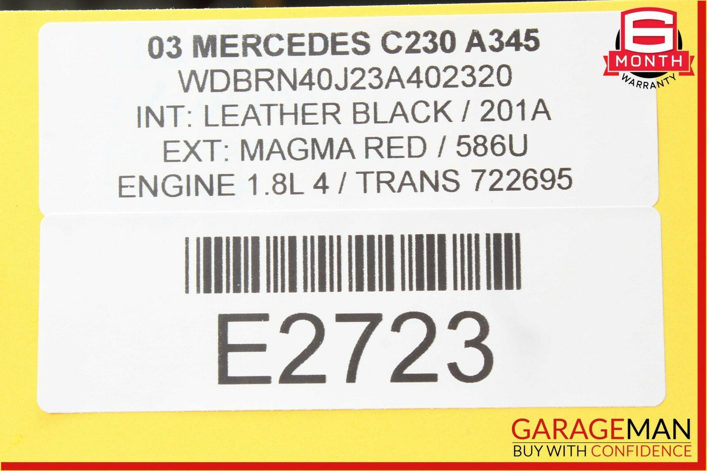 01-07 Mercedes W203 C230 C280 C320 Front Left Side Door Control Module OEM