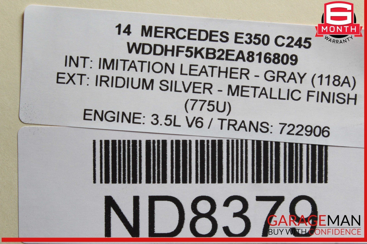 14-16 Mercedes W212 E350 RWD 7G-Tronic Automatic Transmission 722.906 OEM 142k