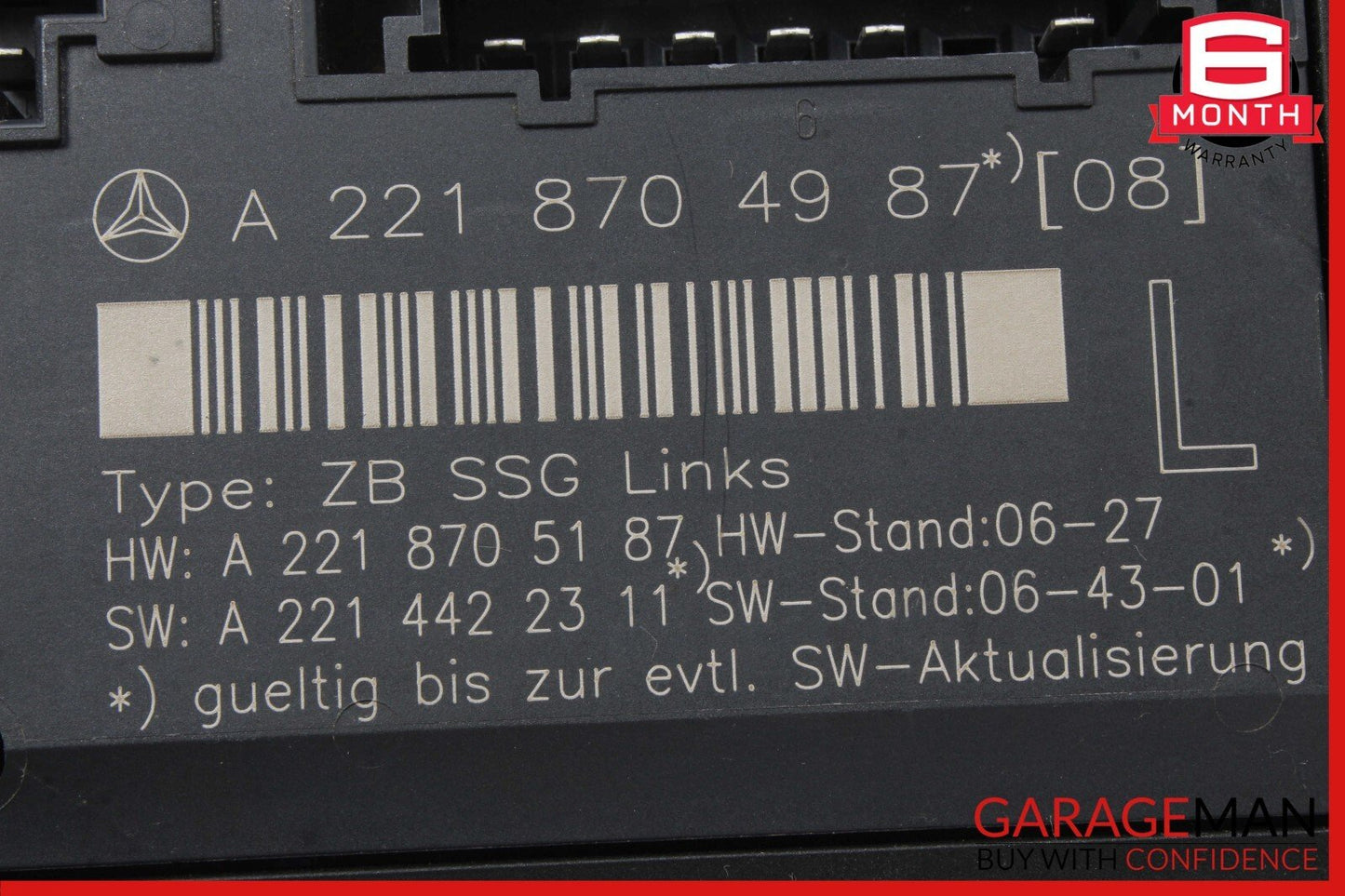 07-13 Mercedes W221 S550 S350 S63 S65 AMG Front Left Under Seat Controller Unit