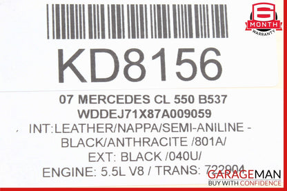 07-14 Mercedes W216 CL550 CL600 Right Passenger Side Door Handle Keyless Go OEM