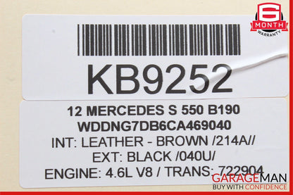 10-14 Mercedes W221 S550 CL550 Rear Trunk Fuse Box Relay Control 2219006902 OEM