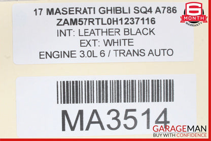 14-17 Maserati Ghibli Rear Right Side / Left Side Upper Tension Control Arm OEM