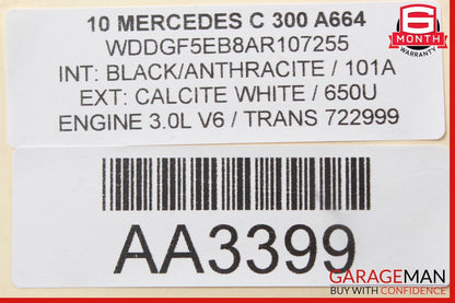 08-14 Mercedes W204 C250 C300 Sedan Front Right Door Window Regulator Motor Unit